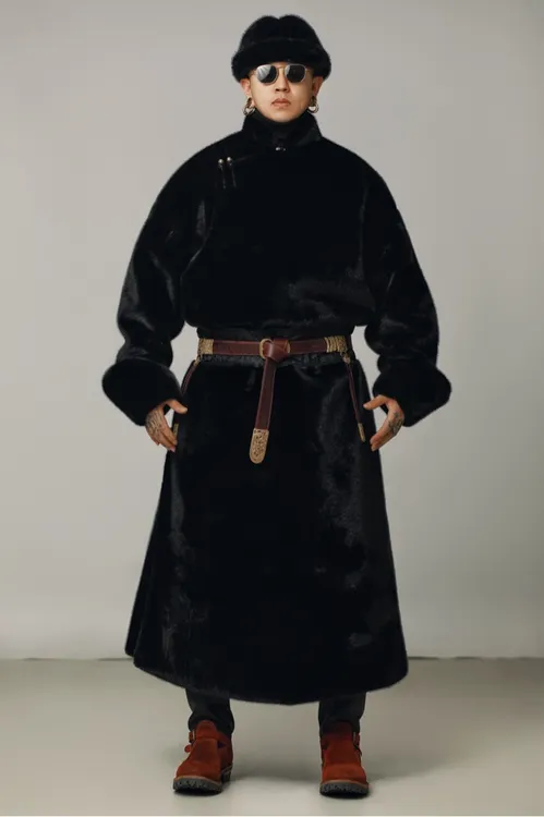 塔鸡卡【玛哈嘎拉】蒙古袍男女同款冬季袍子