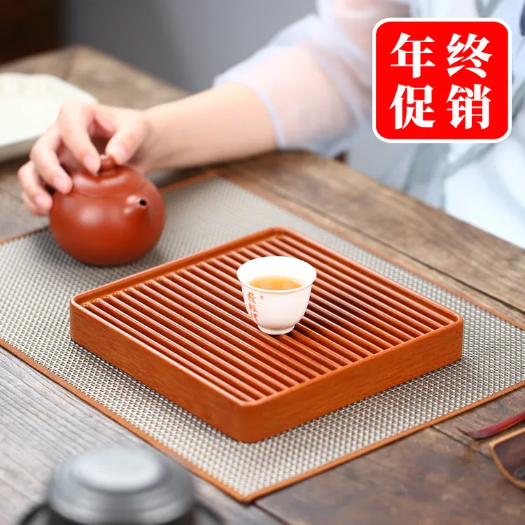 德国电木茶盘家用迷你小号壶承干泡台方形一两人简约无边排水茶台