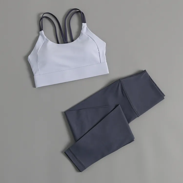 健身套装女时尚网红普拉提美背聚拢文胸专业健身房跑步训练瑜伽服