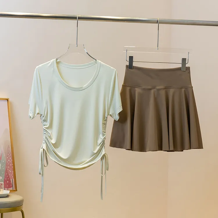 夏季跑步套装女2025新款户外运动健身速干薄款健身房晨跑步瑜伽服