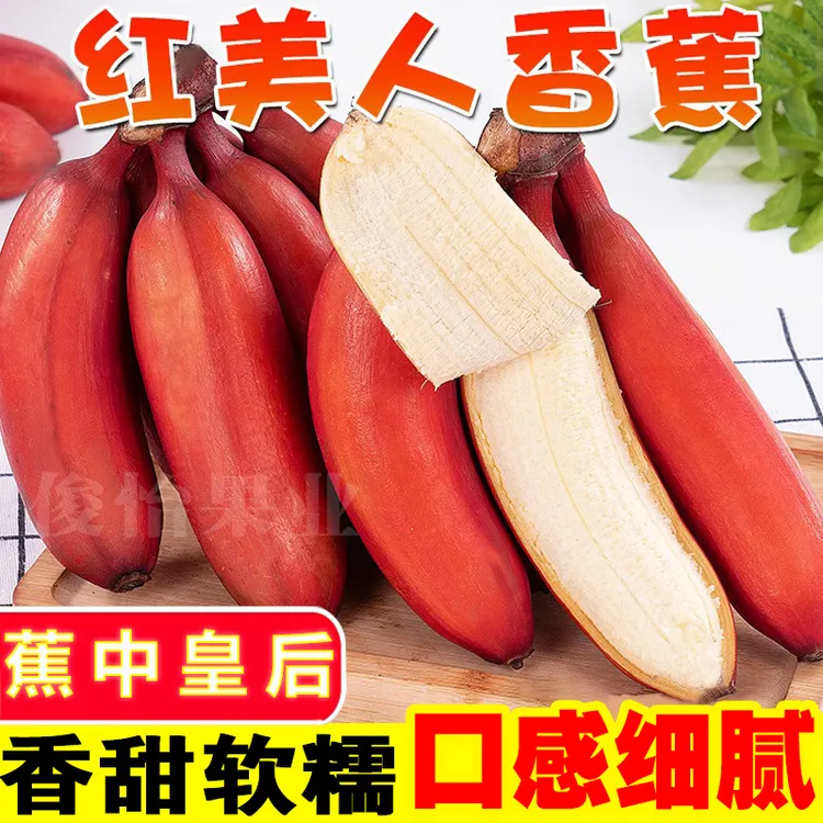 【粉丝福利】红美人香蕉红皮美人蕉当季新鲜水果2/5/10斤广西苹果蕉