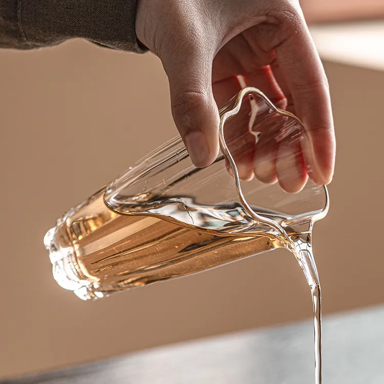 【妙赏】花语花瓣高硼硅玻璃公道杯加厚耐热分茶器花型茶海功夫茶具