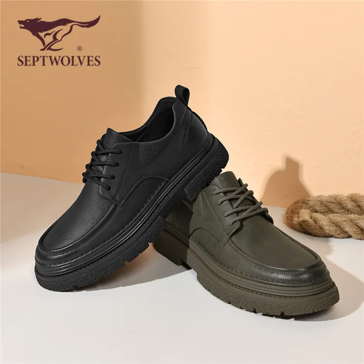 七匹狼秋季休闲马丁靴男士男款时尚户外百搭透气防滑商务0761