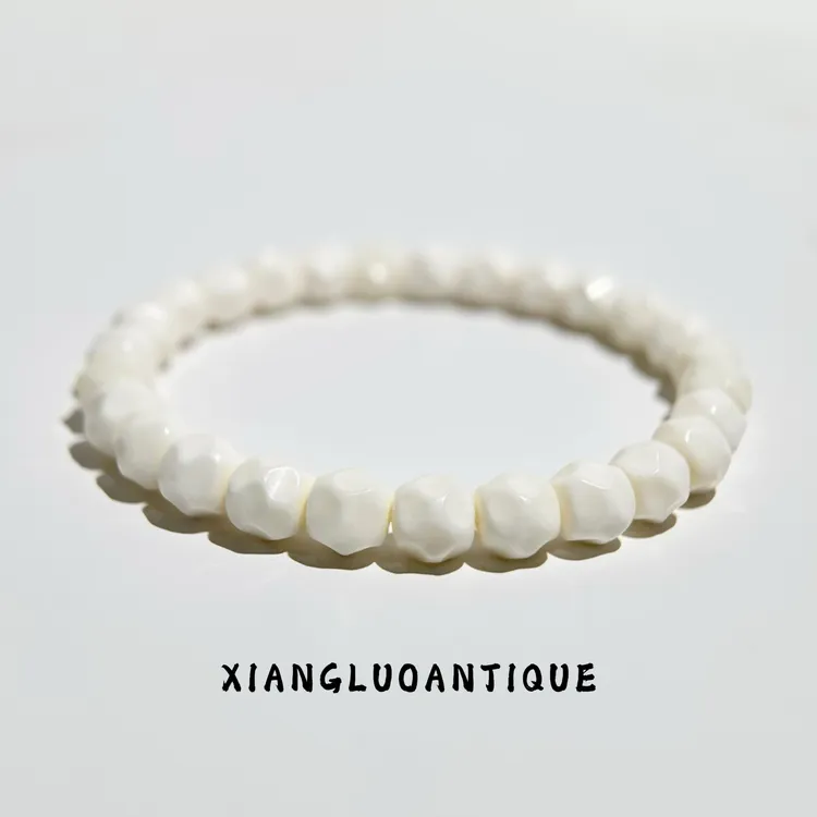 象罗文玩 无相驼骨手串 精工顺纹驼骨单圈手串