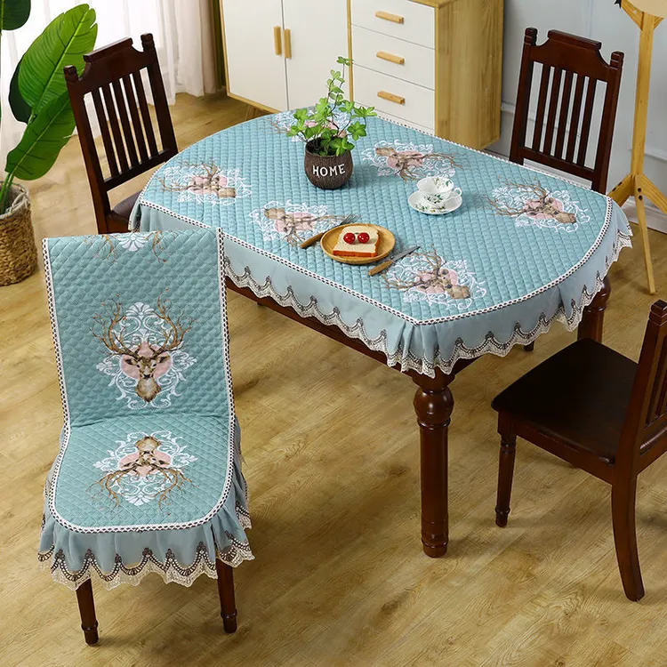 椅套连体椅垫新款防滑长方形椭圆型桌布凳子套通用椅套椅子垫定制