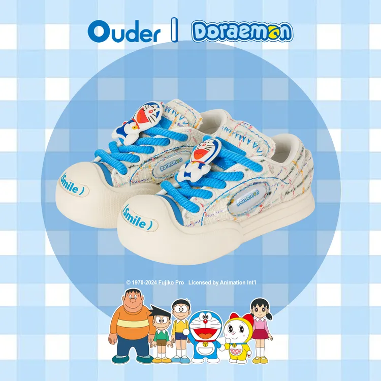 【现货次日发】OuderxDORAEMON哆啦A梦联名圆头帆布鞋增高大头鞋