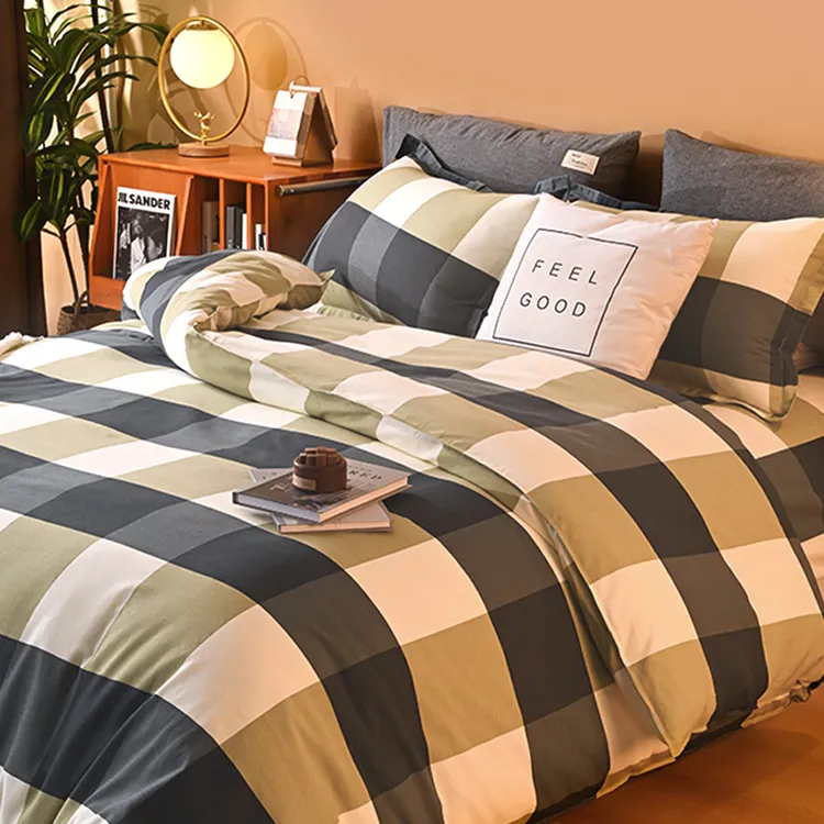 加厚澳绒100%全棉磨毛床上四件套床单被套1.8m套件1.2米三件套