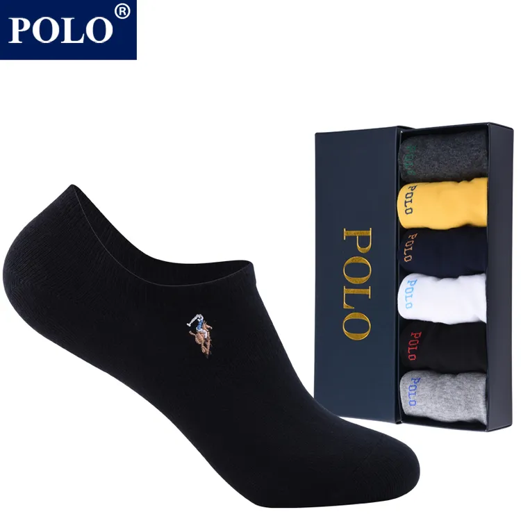POLO袜子男士低帮夏季薄款浅口船袜运动休闲纯色百搭新疆棉袜子