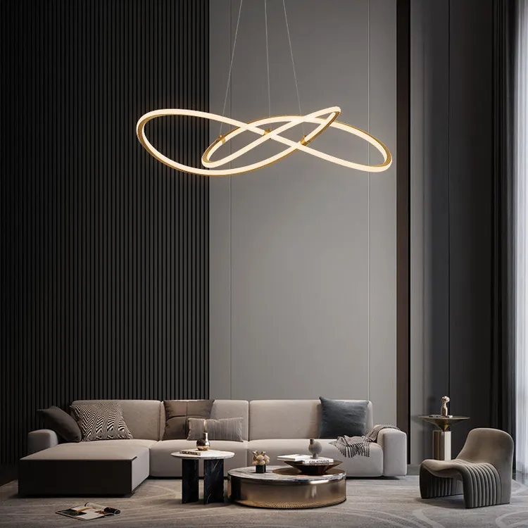 新款全铜极简轻奢客厅吊灯现代简约大气客厅灯新款北欧灯饰灯具