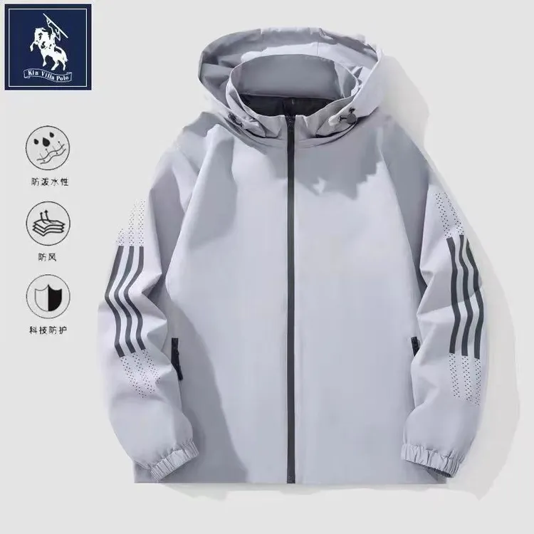 JK1258防水外套男女同款防风春秋拉链登山服运动夹克防户外冲锋衣