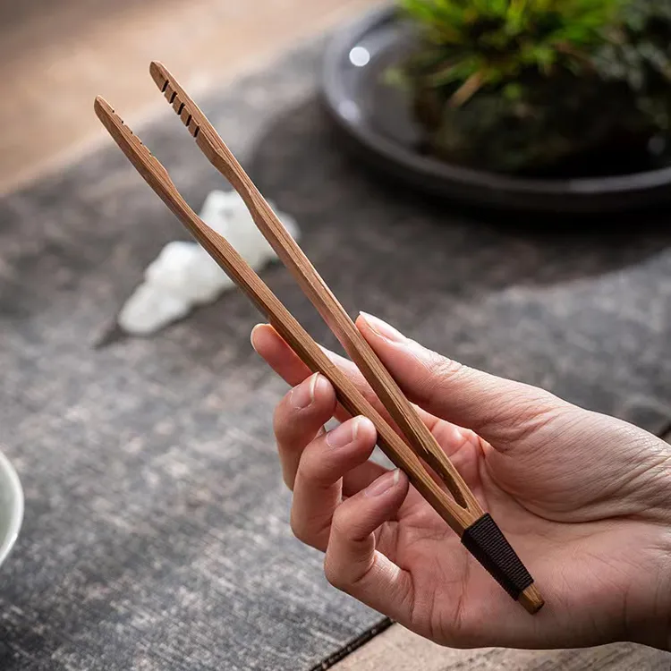 日式竹制茶夹茶道六君子防烫防滑泡茶茶具配件茶杯镊子功夫茶具