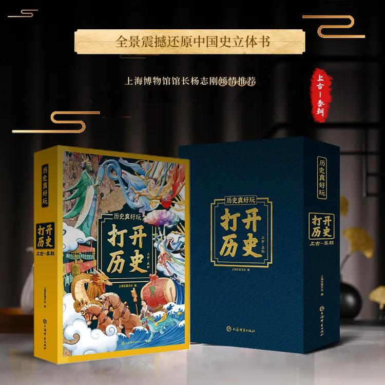 打开历史3D立体书翻翻书 3-6-10周岁中国历史科普百科课外书经典