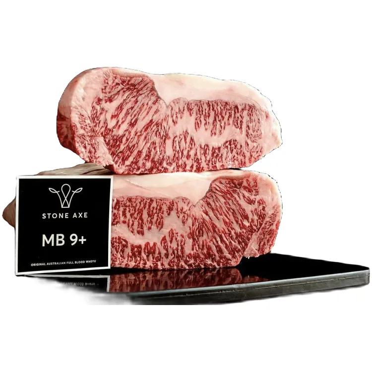 原切牛排镇店之宝M9+西冷冠军和牛澳洲StoneAxe300克冷冻