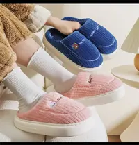 【新人福利】新款秋冬男女棉拖鞋加绒加厚保暖可爱居家防滑女月子鞋