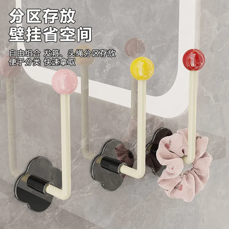 多巴胺发圈挂钩壁挂免打孔置物架发夹发箍头绳收纳架挂钩收纳神器