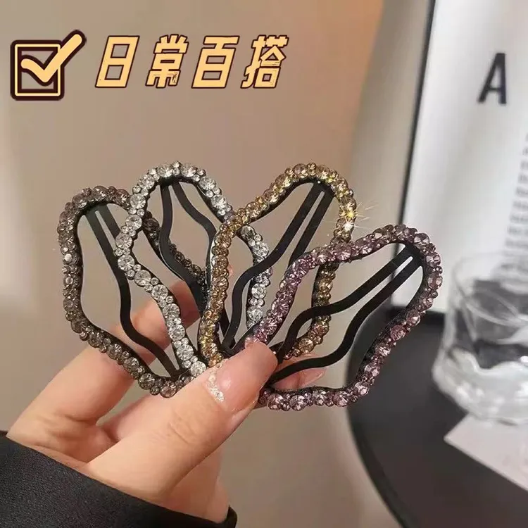 亮钻高颜值bb夹云朵款告别碎发夹前额刘海夹可爱后脑勺发卡发饰