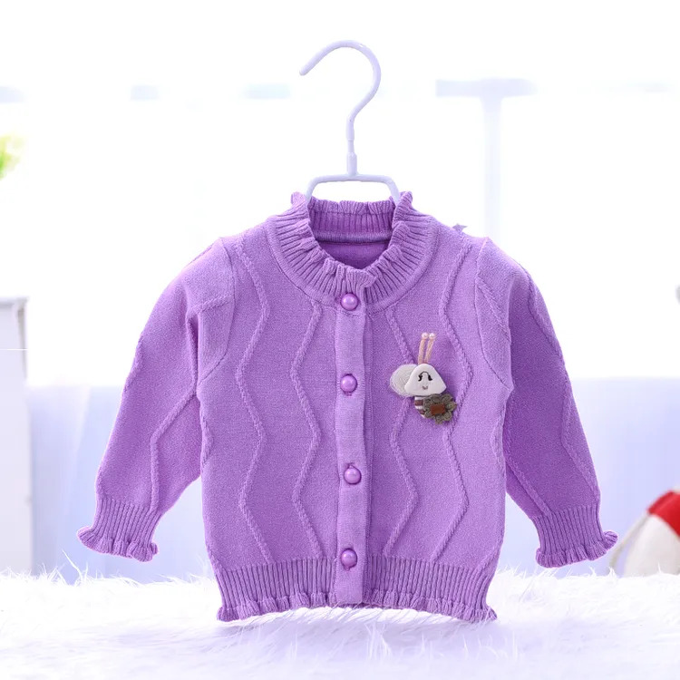 女童毛衣开衫春秋款2025新款婴儿宝宝针织外套儿童公主毛线衣秋装