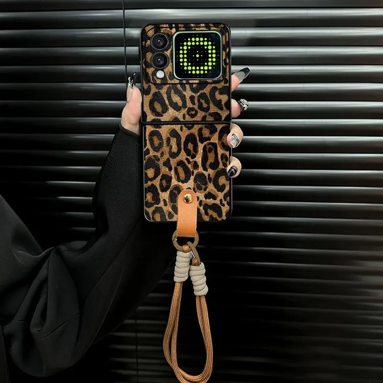 适用华为Nova Flip S手机壳折叠屏ins轻奢豹纹秋冬个性简约保护套