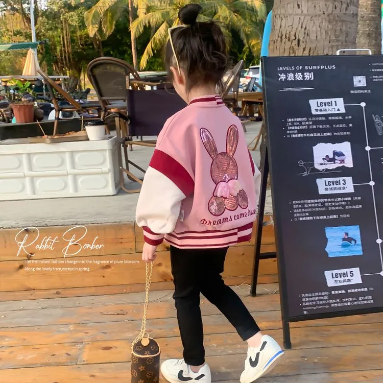 （外套）女童棒球服外套秋装2025新款春秋装网红中大童儿童装上衣