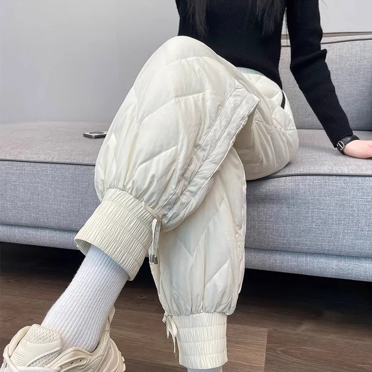 轻量化羽绒裤女冬季外穿2025新款零下40度极寒宽松加厚轻薄棉裤