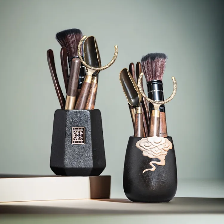 茶道六君子泡茶工具大全茶具配件茶针茶刀茶则6君子功夫茶具套装