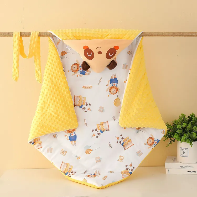 冬夏脱胆款薄款厚款两用可拆洗新生儿加厚豆豆绒裹被抱被防风包被