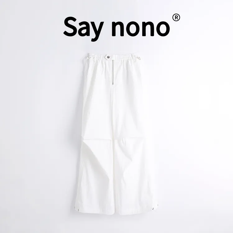懒猫nono│Saynono NWAYS多穿造型＿美式拉链阔腿工装裤女 -83Q075
