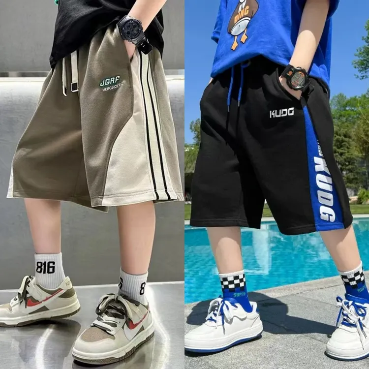男童短裤五分裤休闲运动舒适透气2024夏季新款潮男男孩韩版宽松裤