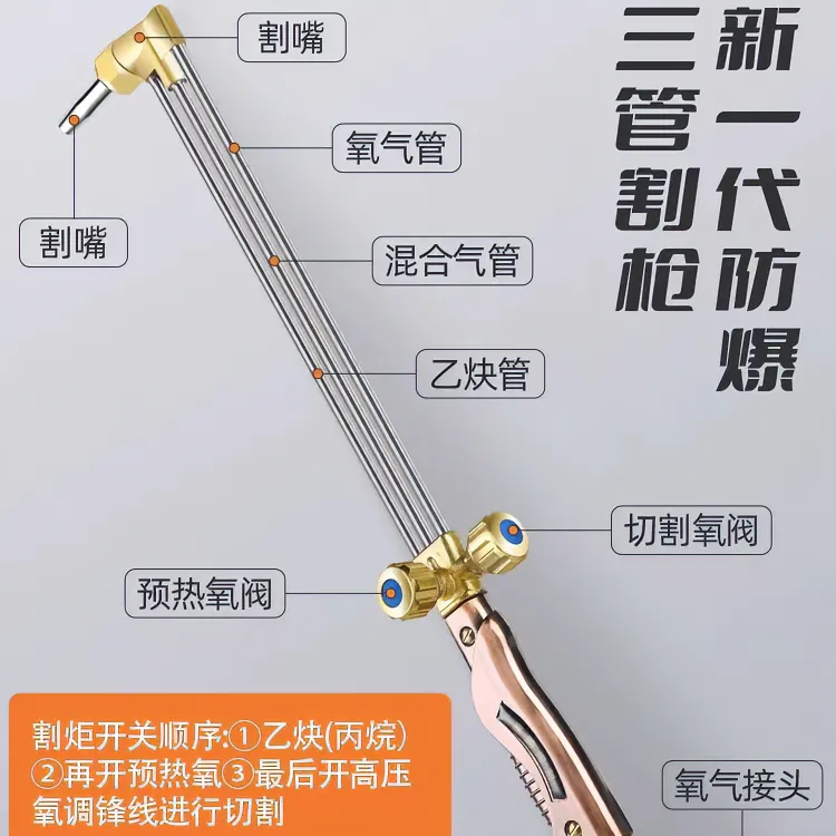 防回火防爆等压式三管割枪二保焊配件