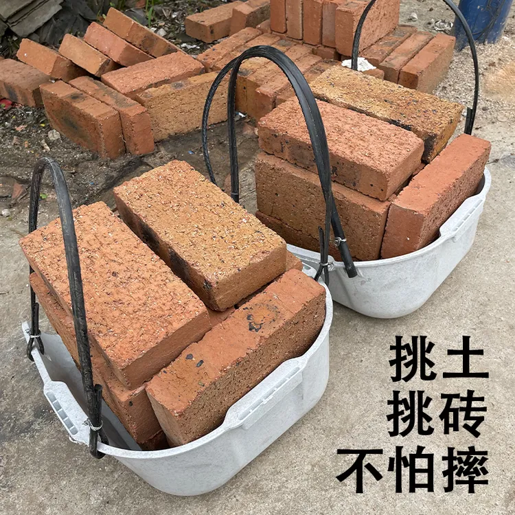加厚传统挑泥沙挑土一体垃圾塑料撮箕工地箢箕橡胶耐用畚箕撮精品