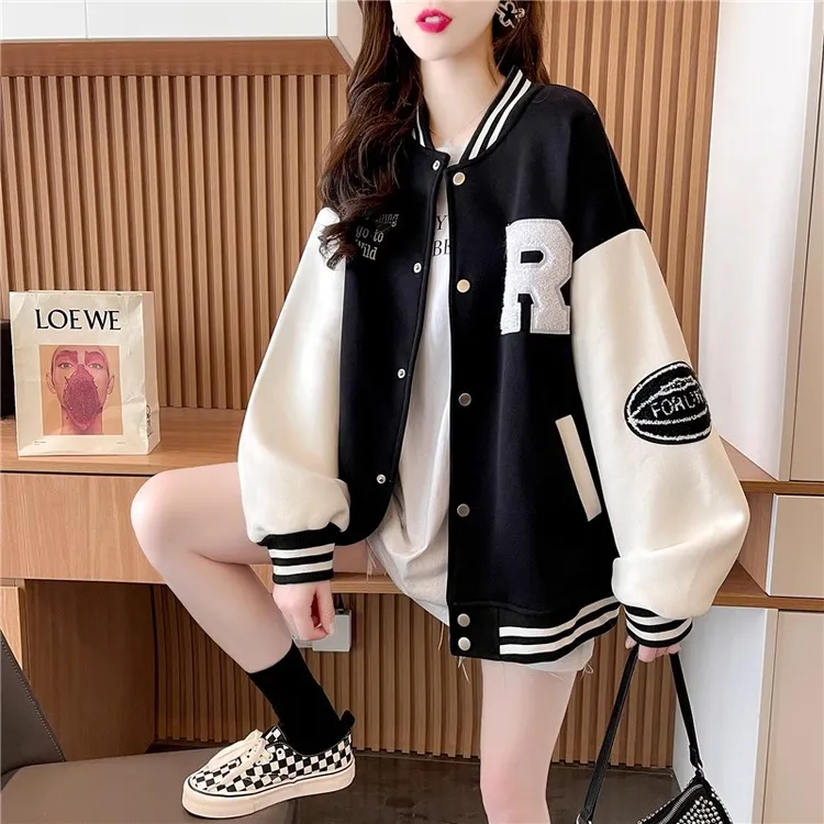运动风棒球服女设计感chic上衣2026秋冬季新款韩系慵懒风炸街外套