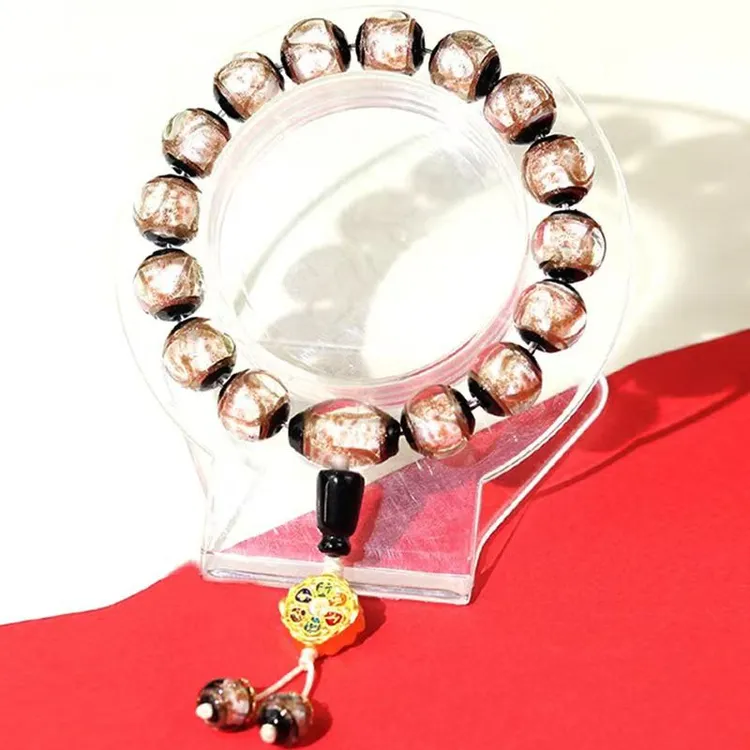 非金属仿水晶手链 玉润知行白色金沙琉璃手链男士女士时尚民族风