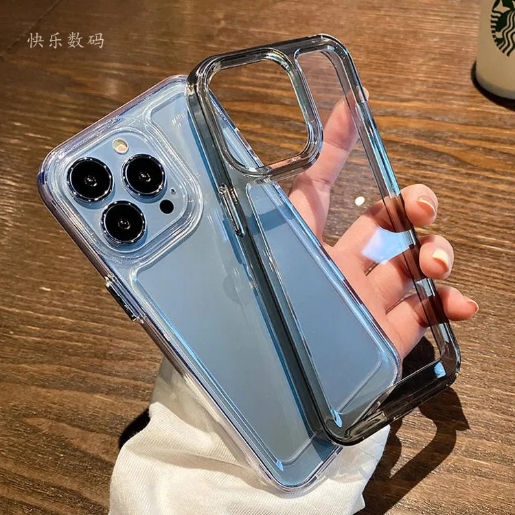 丸克简约透明高级感13手机壳iphone15promax华为oppo小米vivo防摔