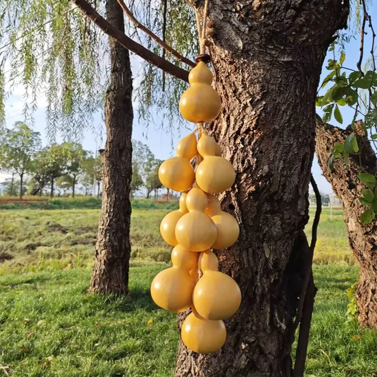 原生态纯手工11颗葫芦串客厅卧室电视背景墙茶室挂饰