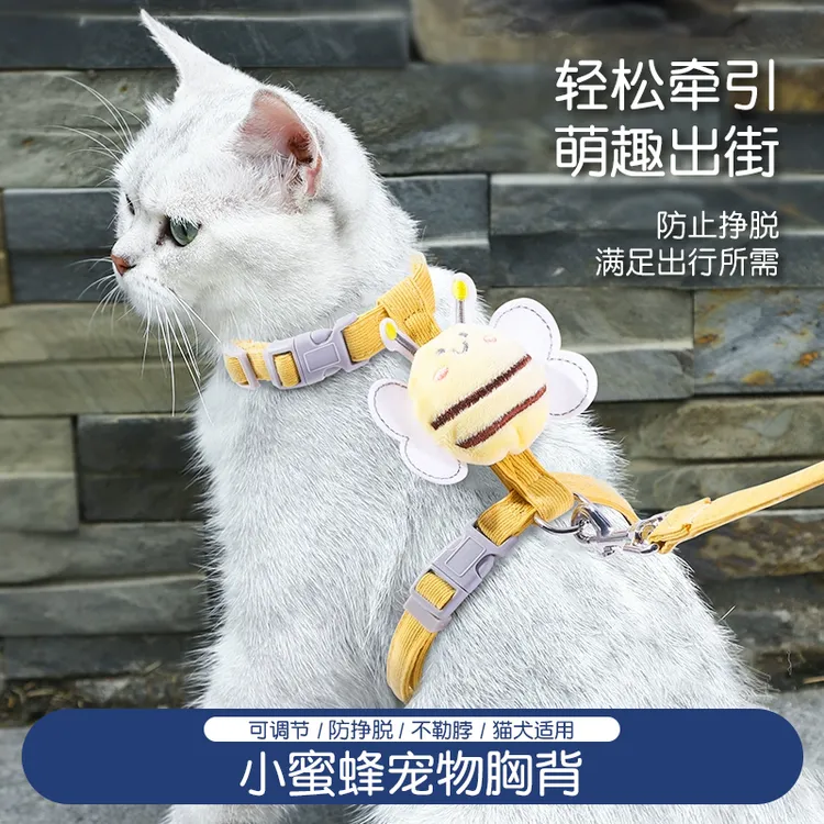 宠物胸背带狗狗牵引绳养宠装备猫犬通用宠物外出萌趣轻松防挣脱