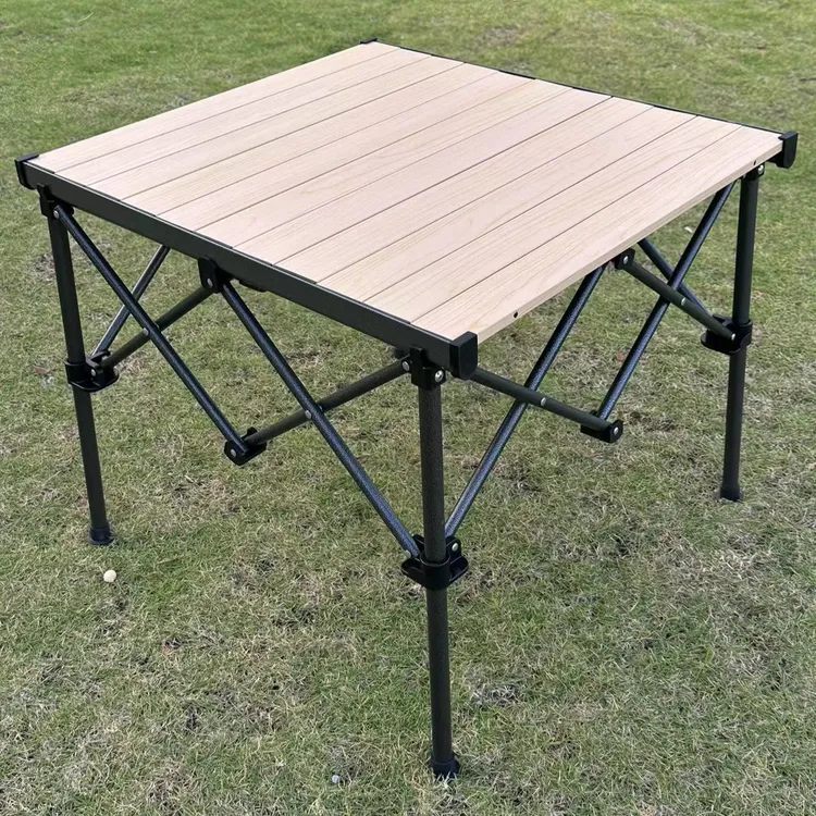 新款铝合金围炉煮茶方桌烧烤桌餐桌户外露营桌子野营折叠桌可升降