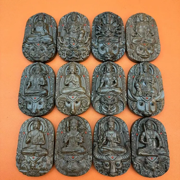 （八大守护神）5/7m巴布亚贡木吊坠天然复古原木雕刻文玩