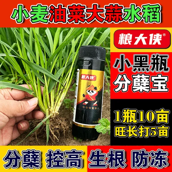 粮大侠正品小黑瓶水稻小麦分蘖宝防冻生根抗倒增有效