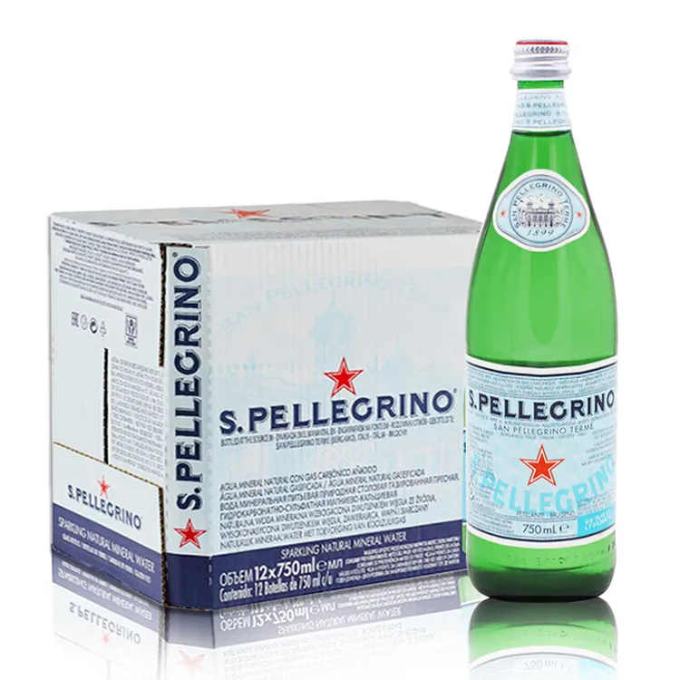圣培露（S.Pellegrino）意大利含气天然矿泉水气泡水饮用水750ml*12