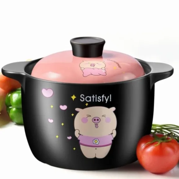 砂锅家用耐高温燃气煤气煲汤炖菜高颜值炖锅明火煲仔饭宽口网红锅