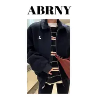 许小黑【深冬调性】秋冬新款翻领刺绣夹棉短款羊毛外套百搭休闲5031