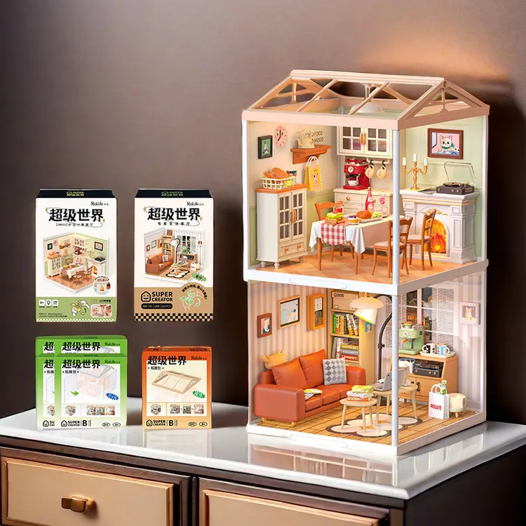 rolife/若来【轻松拥有2层小楼】超级世界diy小屋家居商店七夕礼物