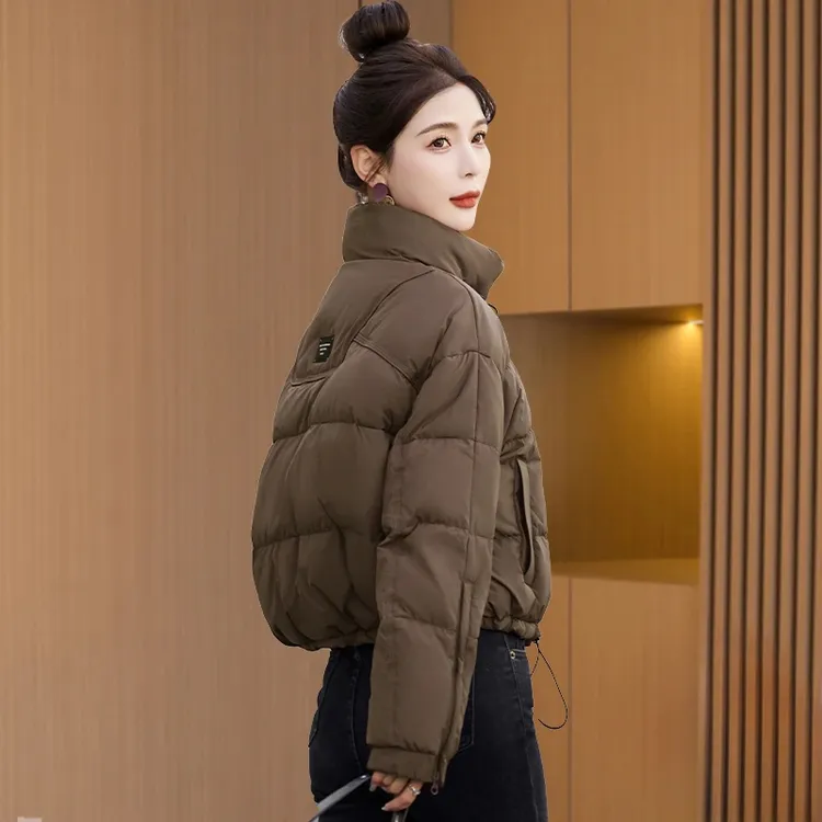 小个子时尚短款保暖棉服女2025冬季新款时尚加绒加厚设计感外套