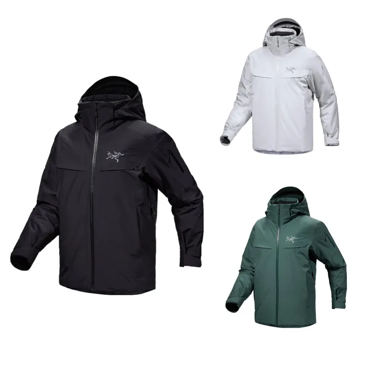 Arctery始祖鸟 Macai系列 GTX 750蓬鹅绒Logo徽标连帽羽绒服 男款