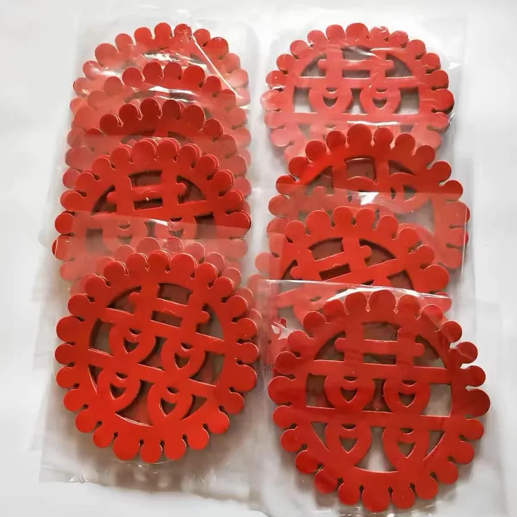 喜庆用品剪纸福喜装饰纸蜡光喜字福字剪纸三包