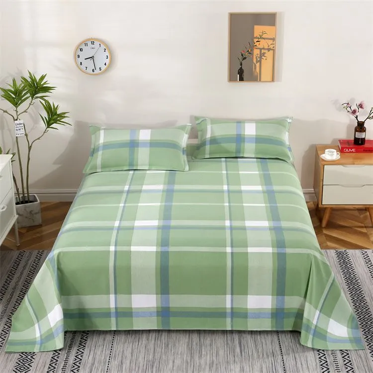 【外贸尾单】微瑕疵处理老粗布单双人床单学生宿舍单件防滑床单