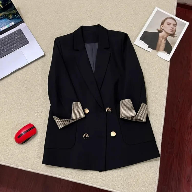 2025春秋季女士休闲正装西装黑色小西服春秋小个子显瘦百搭外套