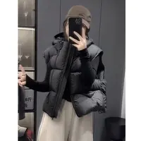连帽羽绒马甲洋气显瘦百搭时尚韩系ins保暖加厚秋冬新款