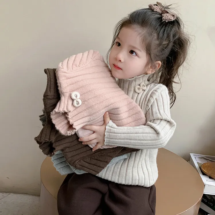 女童冬装毛衣2025新款儿童秋冬装韩版洋气女宝宝冬季内搭打底衫潮