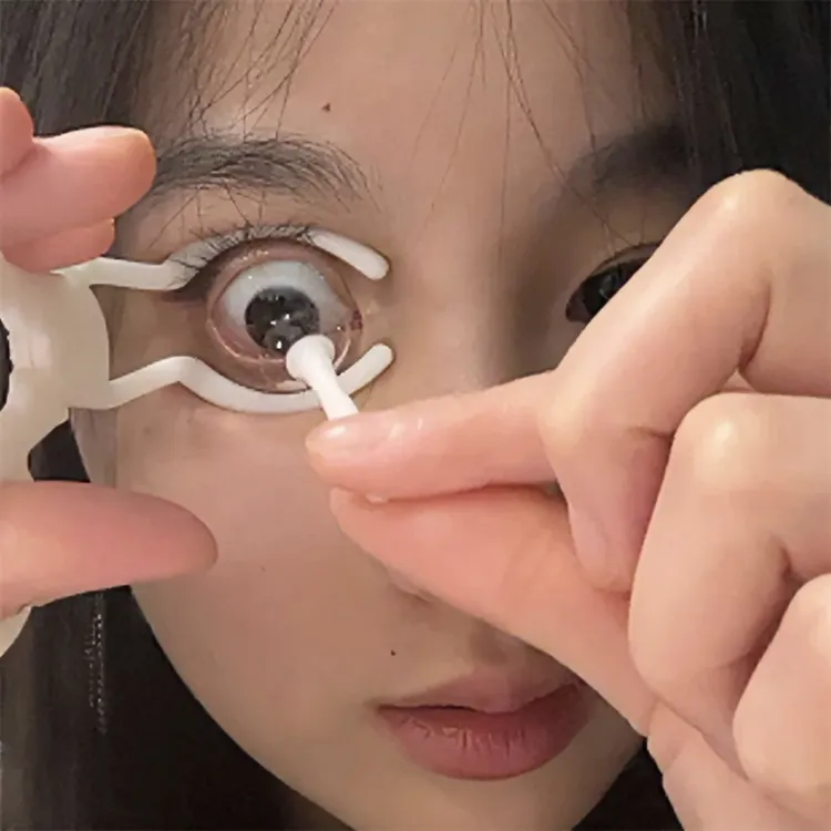 戴美瞳神器隐形眼镜辅助器摘取佩戴通用工具收纳盒撑眼皮工具bb夹